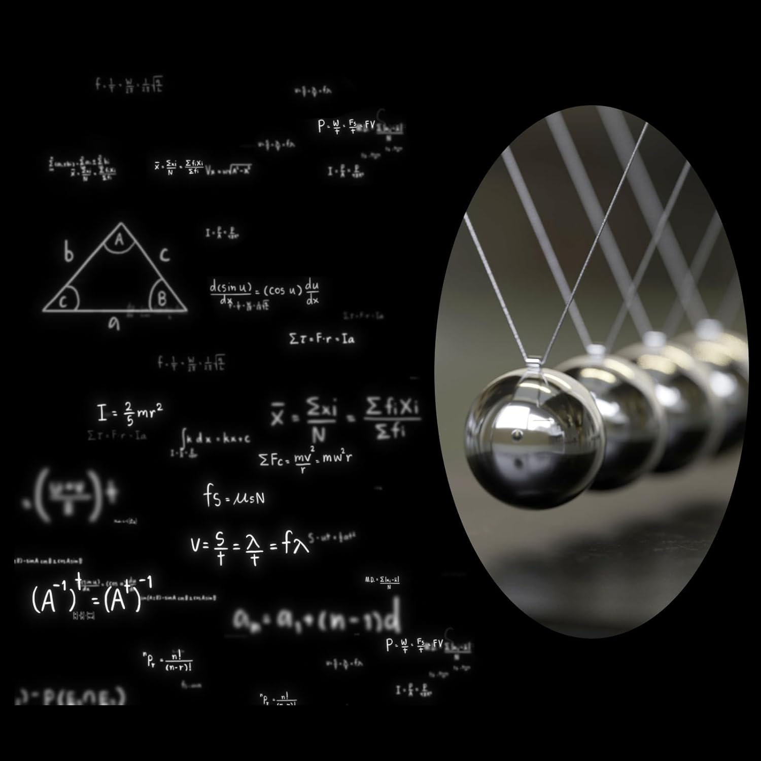 Pendulum Wave Mach Wave :wavemachine of mach,12 Balls Desktop Decoration for Home, Office, Etc (Clear)