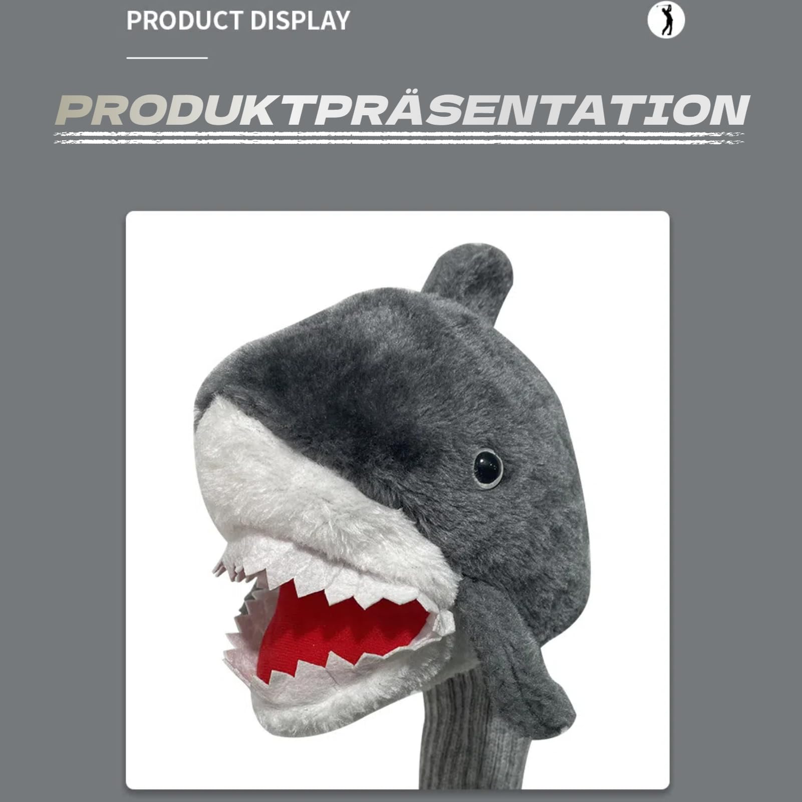 Shark Head Animal Wood Cover 3 y 5 Driver Headcover