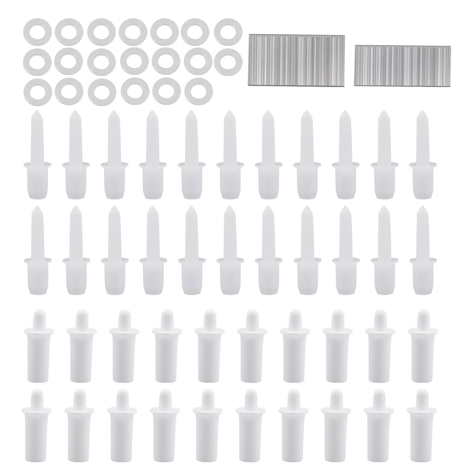 Rayakt 220PCS Plantation Shutter Repair Tools with 20 Spring Loaded Shutter Pins, 20 Repair Pins, 80 Large & 80 Small Louver Staples, 20 Washers for Shutter Replacement & Window Blind Repair