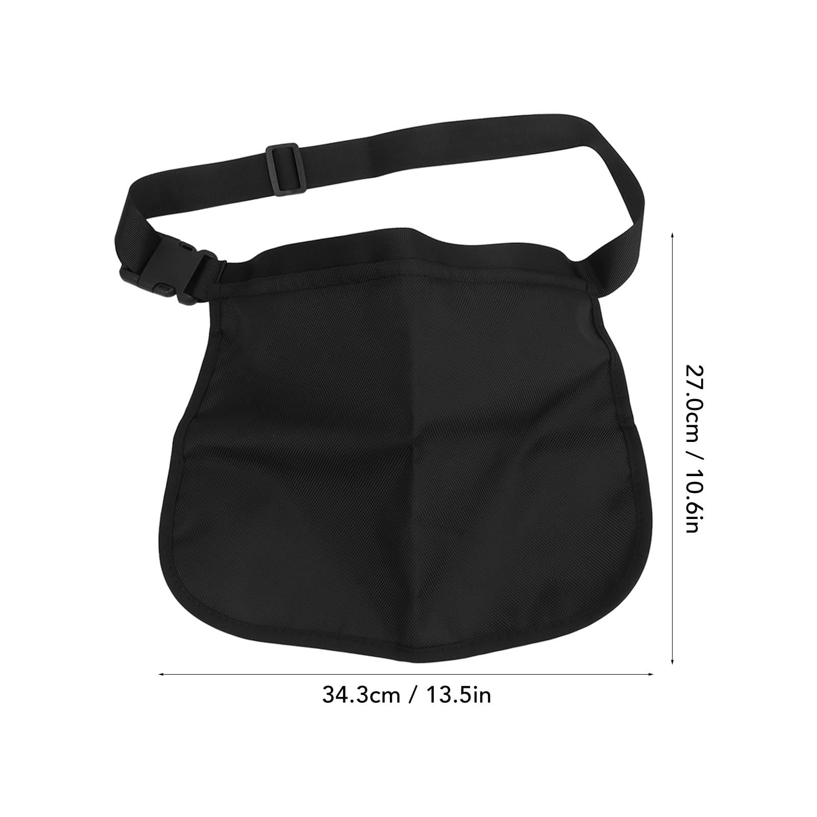 Yuecoom Tennis Ball Band Holder, Adjustable Pickleball Waist Pouch Holder Black Oxford Cloth Mesh Adjustable Waist Belt Bag Pouch Carrier for Tennis Golf Cycling