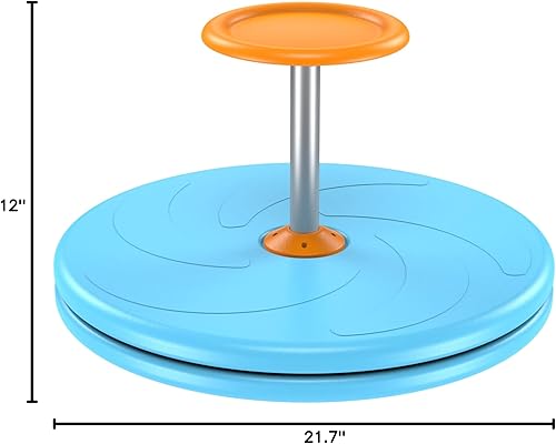 Miniatura 7 de Spinner-X - Juguete sensorial giratorio sentado para sentarse y girar, tamaño más grande y material duradero para niños a partir de 3 años (azul)