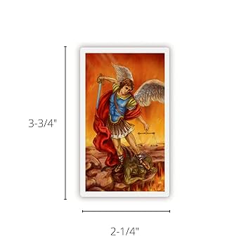 Amazon | Needzo 聖ミカエル 大天使聖ミカエル 聖祈りカード
