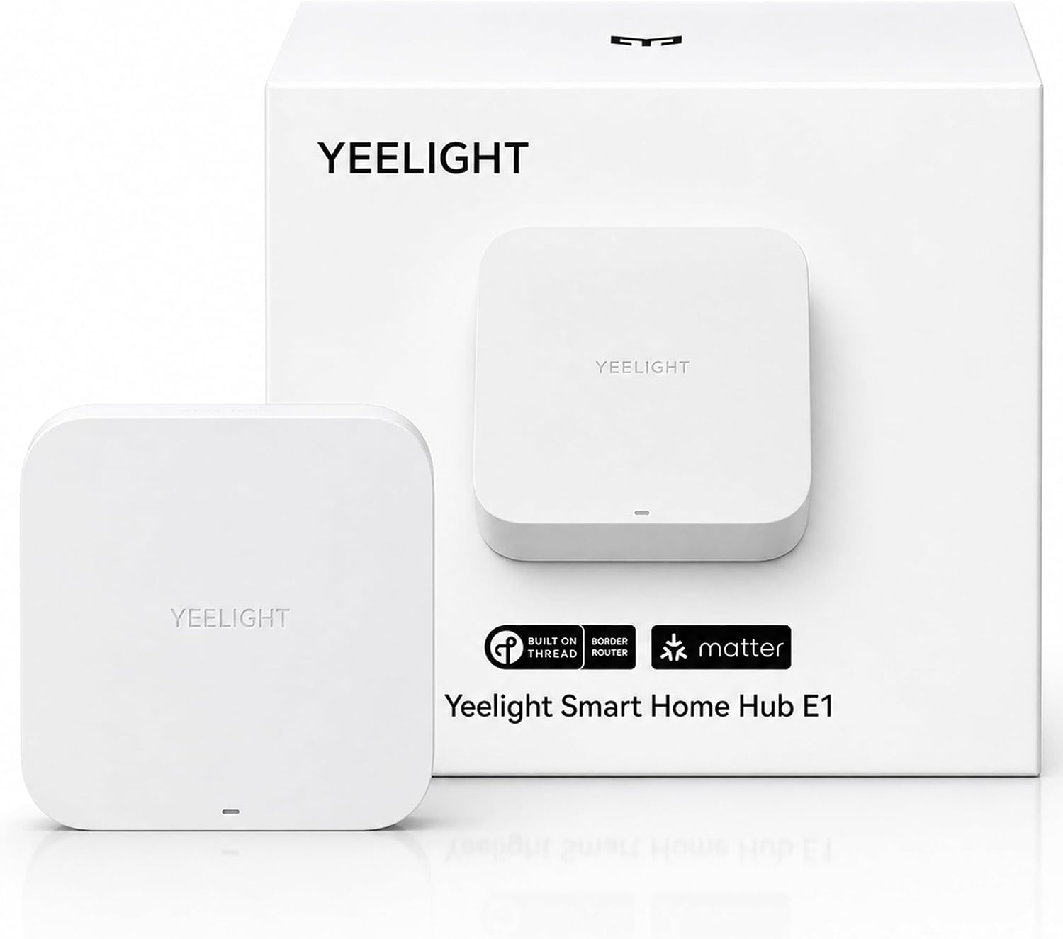 YEELIGHT E1 Smart Home Hub, Matter Controller and Thread Border Router, Wi-Fi and Ethernet Gateway, Works with Apple Home, Alexa, Google Home and SmartThings, White