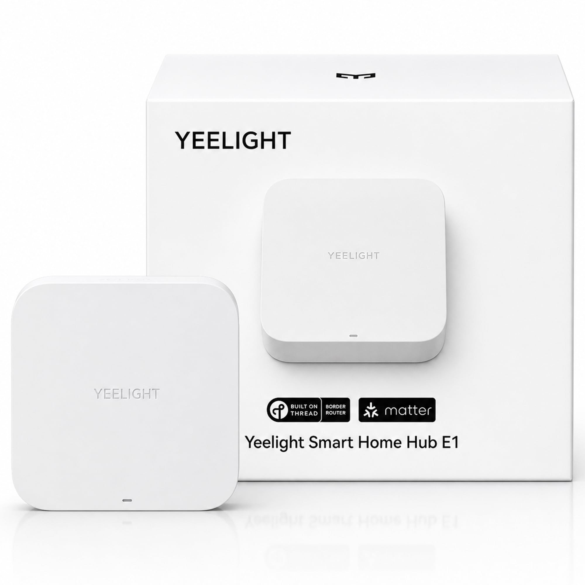 YEELIGHT E1 Smart Home Hub, Matter-Controller & Thread-Grenzrouter für bis zu 150 Geräte, Hausautomation, Cloud-Failover, Datenschutzorientiert, kompatibel mit Apple Home, Alexa, Google & SmartThings