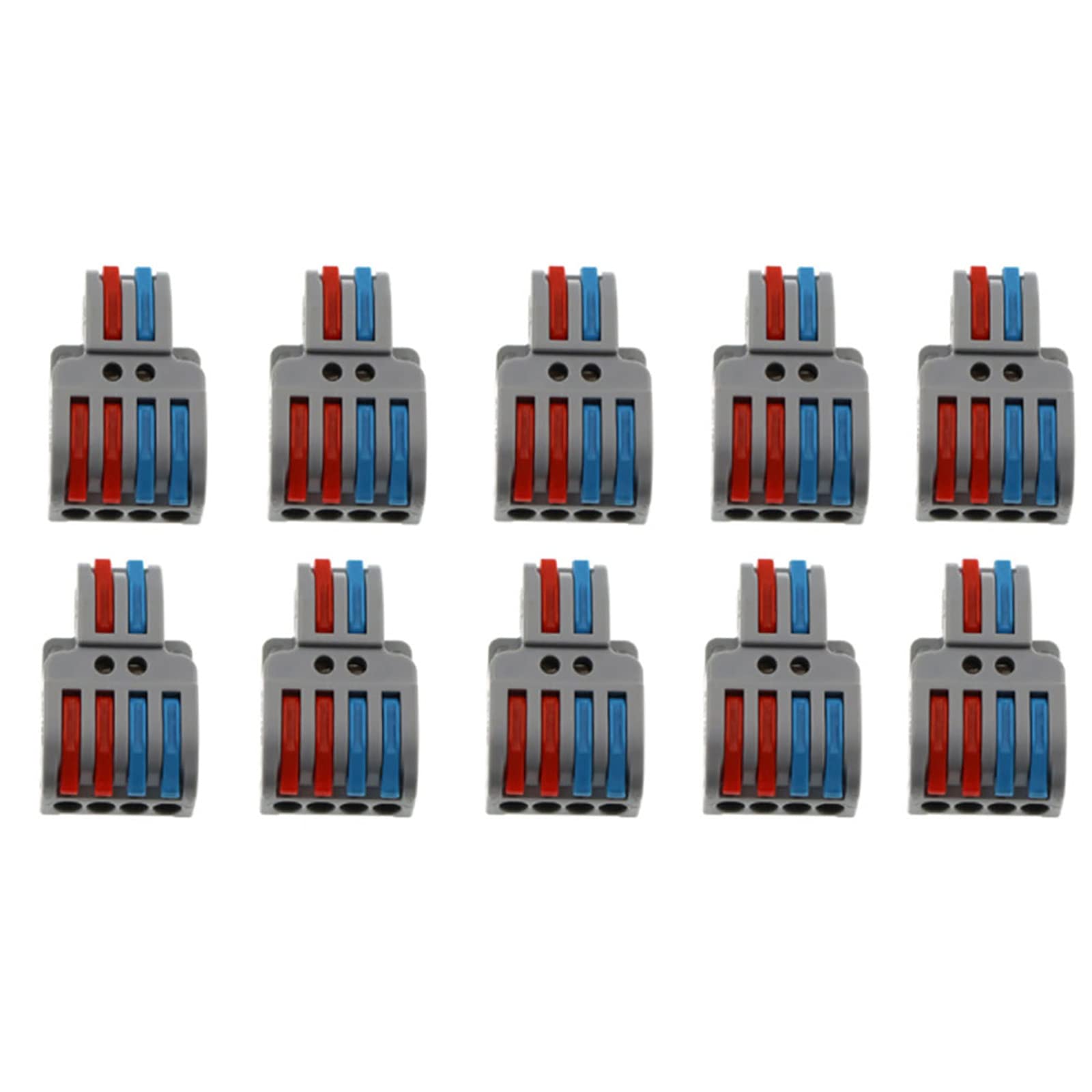 Fast Wire Connector Universal Wiring Cable Connector Quick Splice Terminal Blocks Wire Connecting 10PCS 2 in 4 out