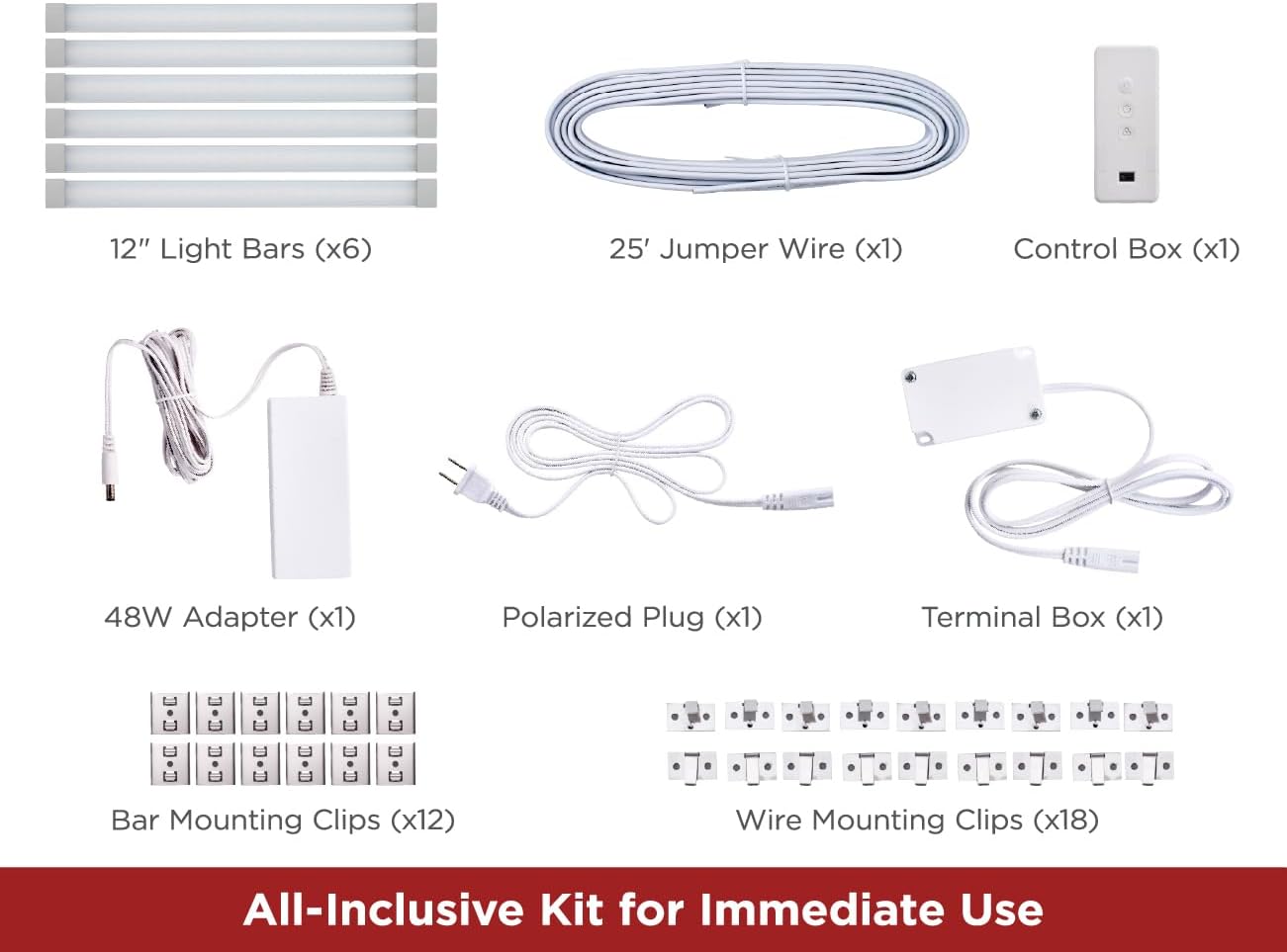 BLACK+DECKER Professional Push Wire® Matter Certified Smart Under Cabinet Lighting Kit, Adjustable White and RGB LEDs, Works with Alexa, Apple Home, Google Home, (6) 12 Bars