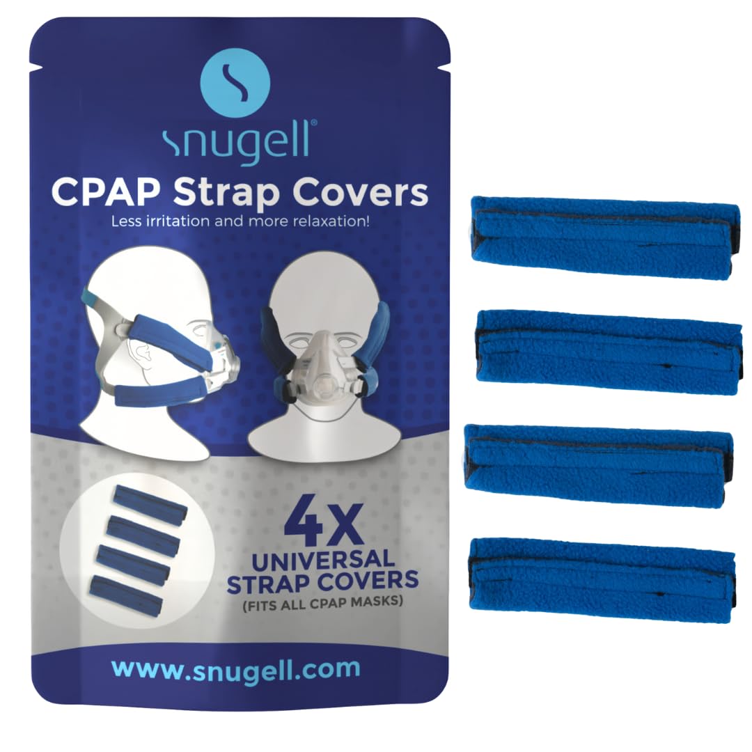 CPAP Headgear Strap Covers (4-Pack) – Blue Color - Universal CPAP Mask Cushions– Soft Fleece Fabric to Reduce Pressure and Improve Comfort – Perfect