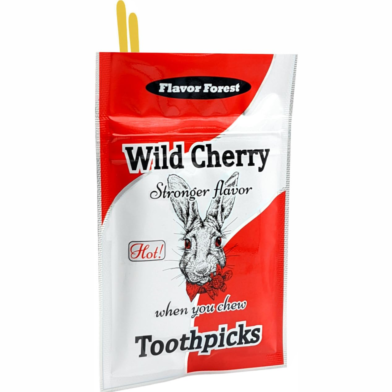 Flavor Forest Wild Cherry Cinnamon Toothpicks (Flat Shape) 100ct