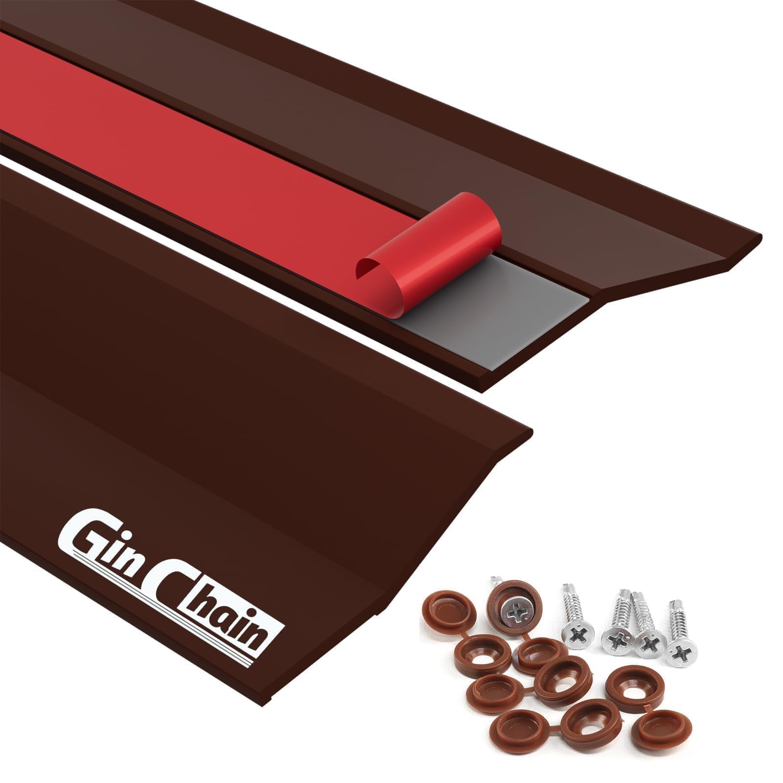 Garage Door Seal Top and Sides, 36FT Garage Door Weather Stripping Side Seal, Garage Door Top Seal, Universal Weatherproofing Garage Door Trim Weather Strip(Brown)