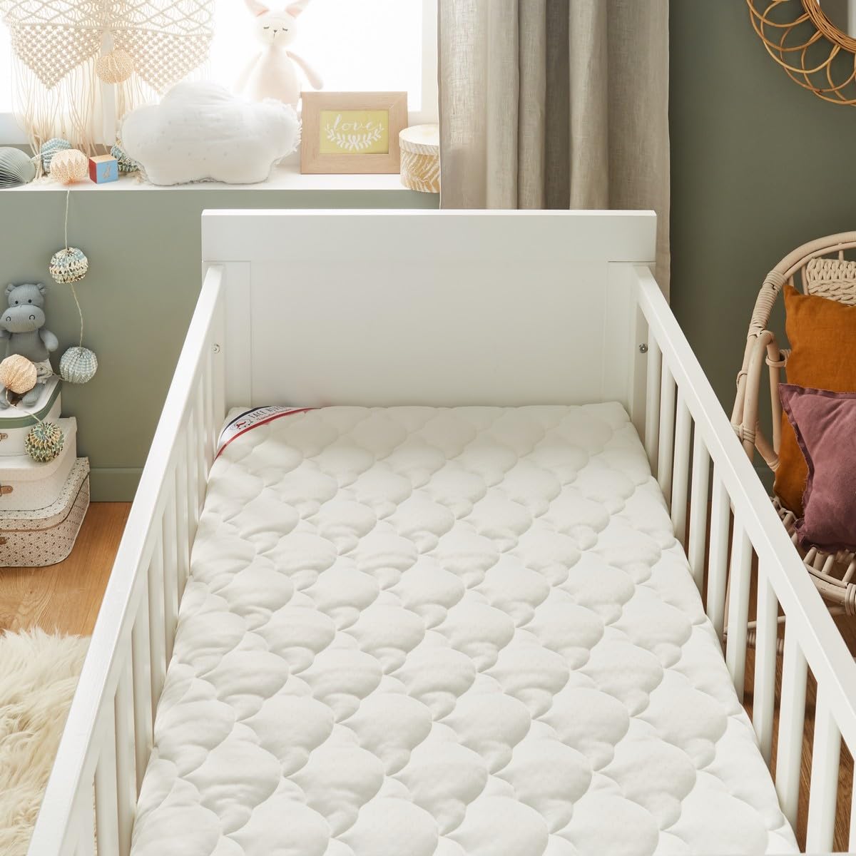 P'TIT LIT - Matelas Bébé Parfait - 60x120 cm - 2 Faces : Ultra Respirant l'Été/Chaud et Douillet l'hiver - Anti Acarien - Déhoussable - Oeko Tex® - Fabrication Française - EP. 10 cm