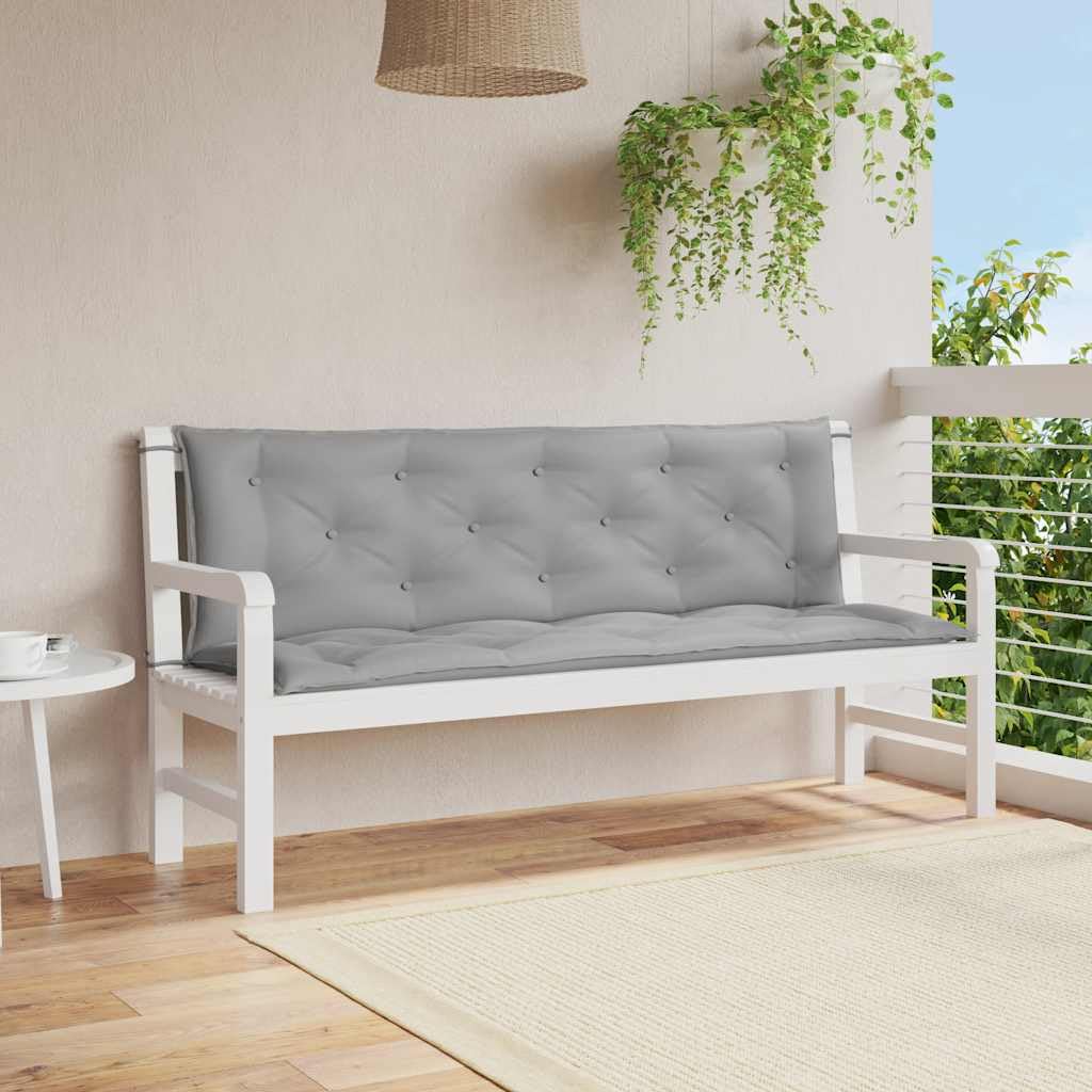 Coussin pour banc de jardin gris idéal pour prolonger vos soirées sur la terrasse