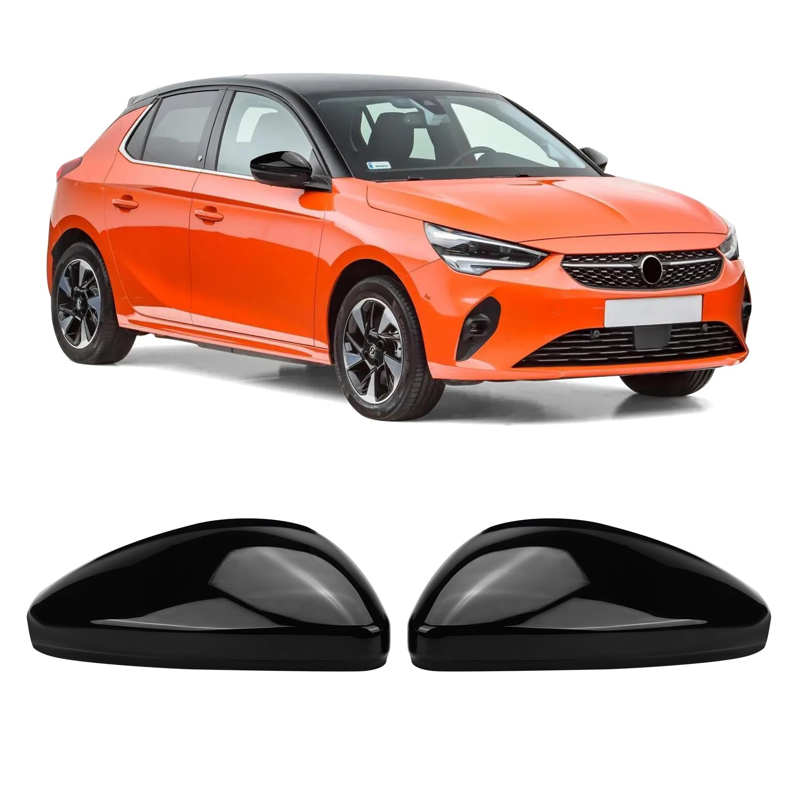 Oplatool 1 Paio Copri Specchietto Retrovisore Auto per O-pel Corsa F 2019-2025, Peugeot 208 508 2008 2019-2025, Tappo Copri Specchietto Retrovisore Copertura per Specchietto Retrovisore