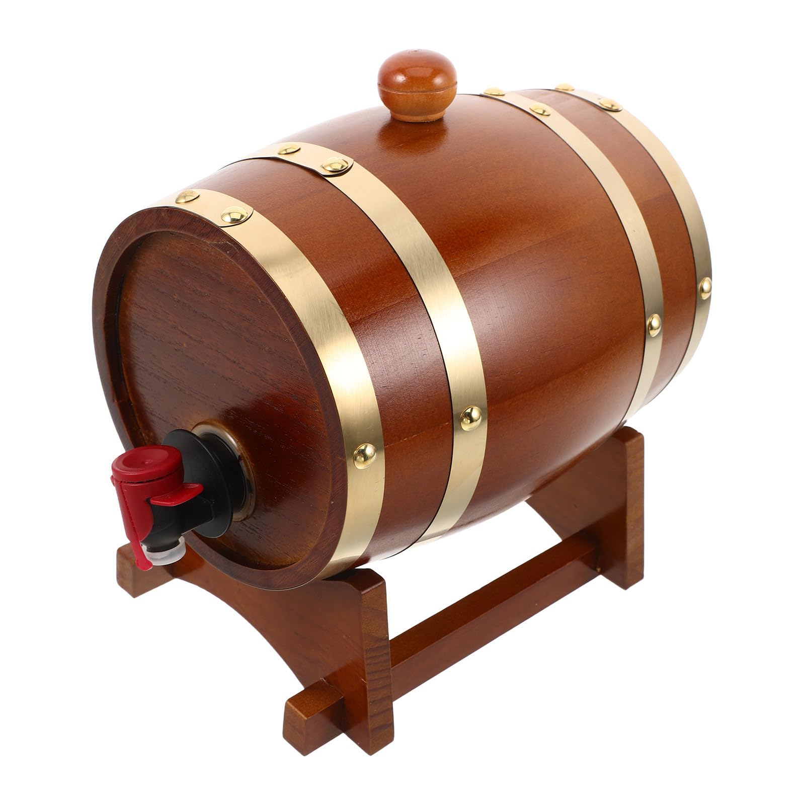 TOPBATHY Barril de Roble Vintage de 11.3 con Soporte de Madera