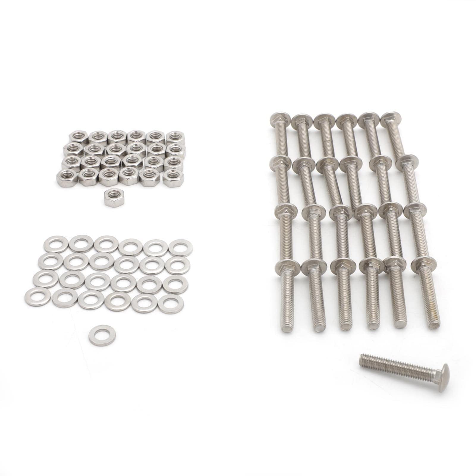 ShozeM6 Nuts and Bolts 35mm Stainless Steel Nuts and Washers Bench Slat Fixing Kit for Home Office Industry Electronics