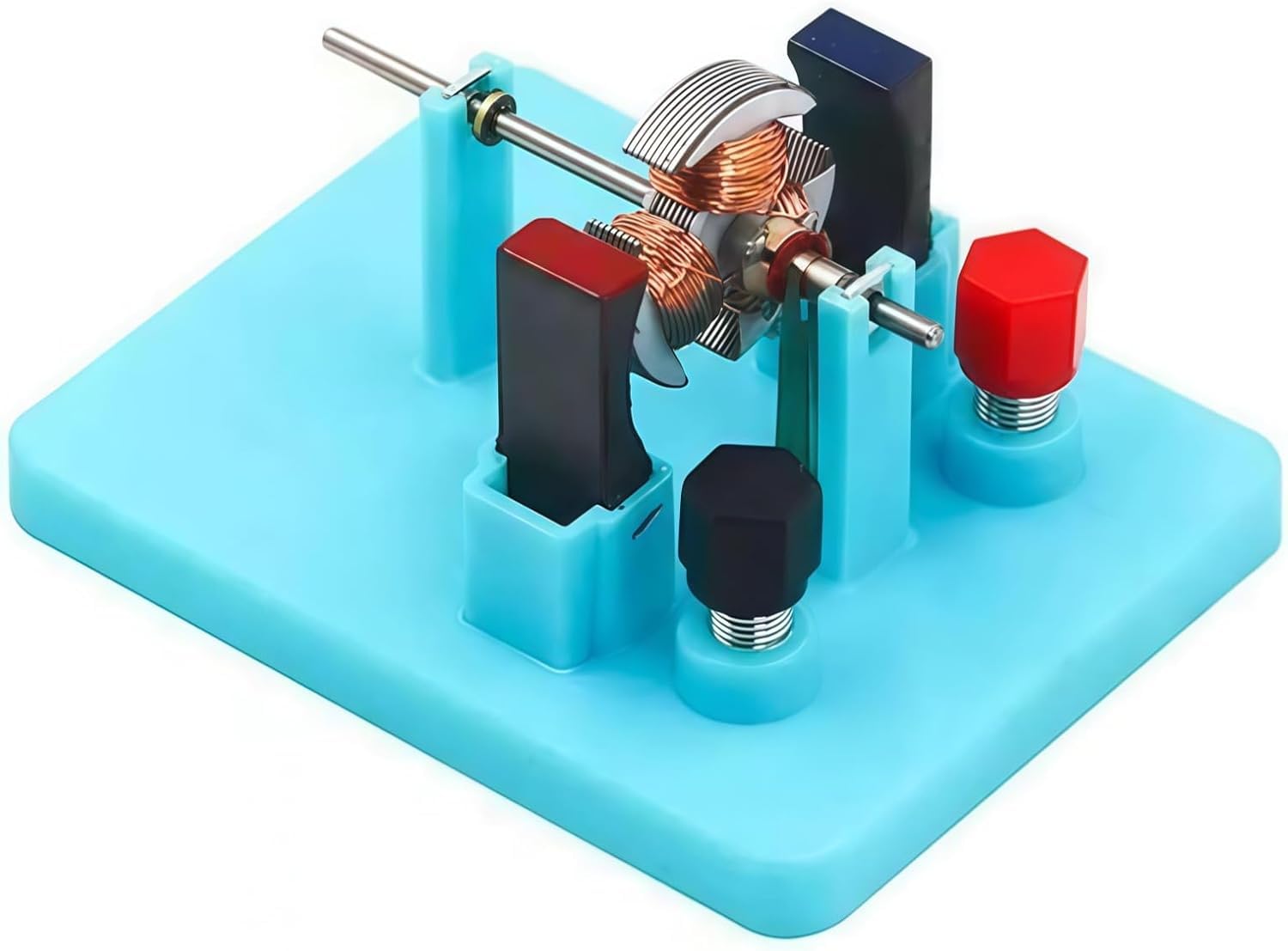 1Pc Blue DIY DC Electrical Motor Assemble KIT - STEM Science Lab Educational Physics Learning Experiment Ornaments for Electrical Motor 1 Small in Size and Light in Weight,Learning and Education