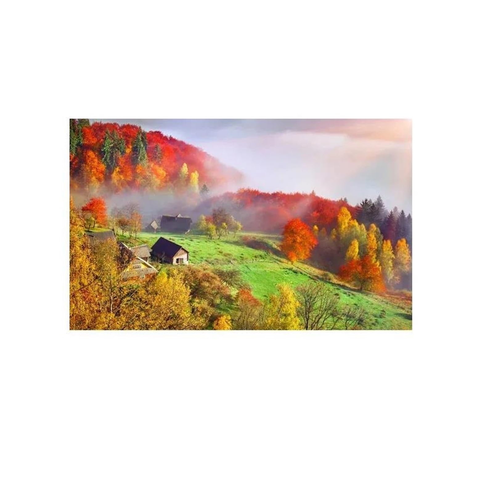 BYAMBD Aesthetic Pictures Nature Landscape Posters No Frame Forest Sunshine Prints Canvas Painting Wall Art Picture For Living Room Decoration(J,30x40cm)