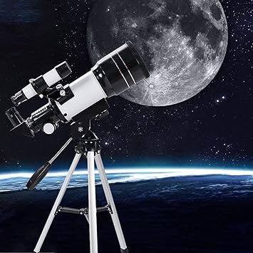 Lucario Astronomical Telescope Zoom 150X HD Outdoor Monocular Space Telescope with Tripod and Smart Phone Adapter 300/70mm Spotting Scope for Kids Beginners