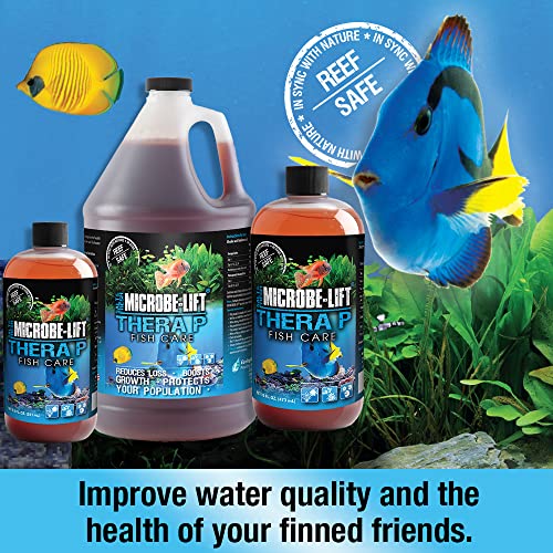 Image of MICROBE-LIFT THERAPH16 TheraP Fish Care Treatment for Freshwater and Saltwater Home Aquariums and Tanks, 16 Ounces (Pack of 4)