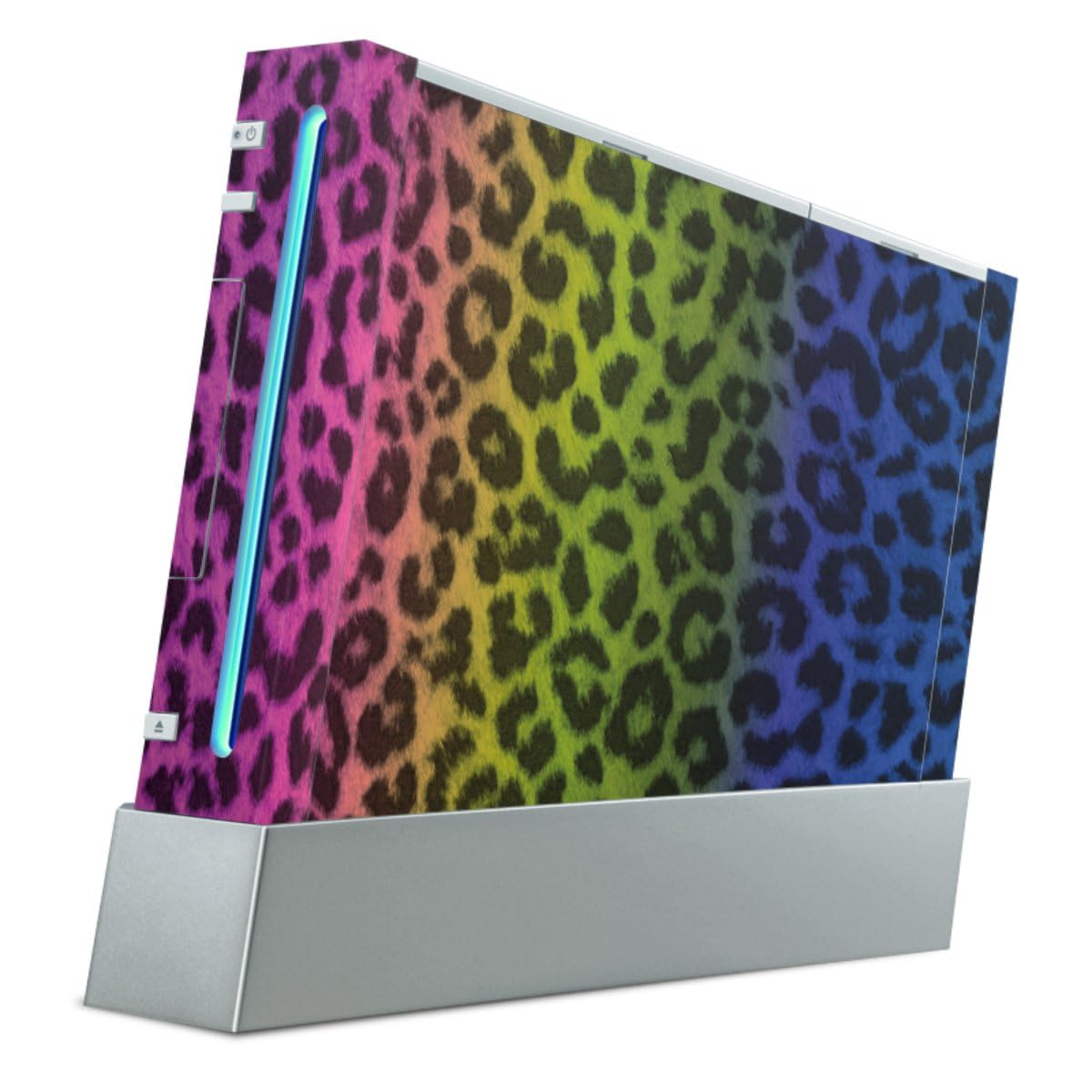 DeinDesign Skin Compatibile con Nintendo Wii Pellicola Adesivi Leopardo Leopardato Arcobaleno