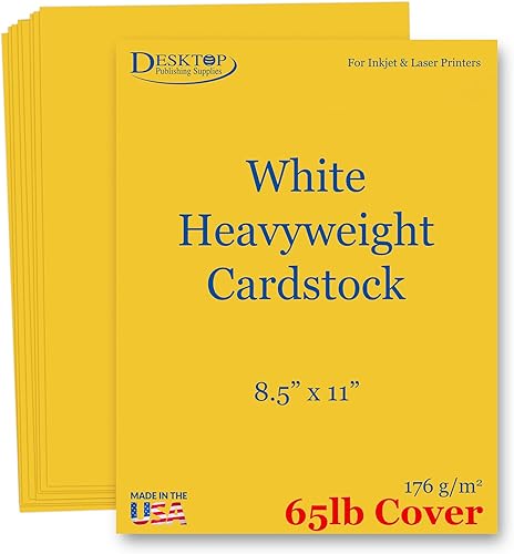 Miniatura 9 de Papel de cartulina de cubierta de 65 libras, 8.5 x 11 pulgadas, 25 hojas (amarillo brillante)