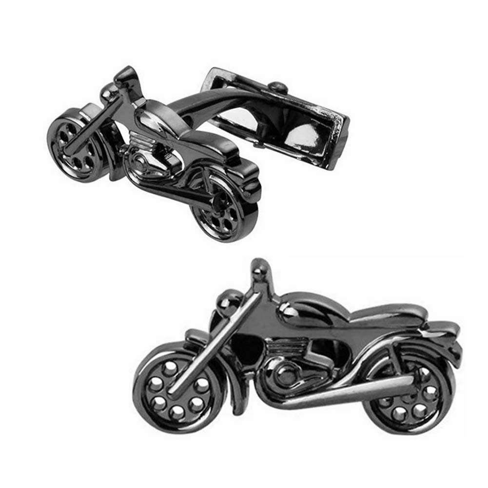 Motorcycle Motorbike Gun Black Cuff Links Funny Men Biker