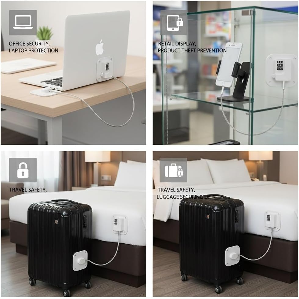 Combination Lock for Refrigerator Cabinet and Drawer Heavy Duty Fridge Lock No Keys Needed Easy Install Child Safety Proof Locking for Adults Kids Pantry Freezer File Cabinet Doors