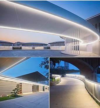 Neon Led Işık Esnek Şerit Led Aydınlatma 220v Fişli, Dekoratif Işıklandırma, İç Mekan ve Dış Mekan, Metre ve Renk Seçenekli, 8x16 mm, Metrede 120 Adet Ledli (Gün Işığı, 10 Metre) [Enerji Sınıfı A]