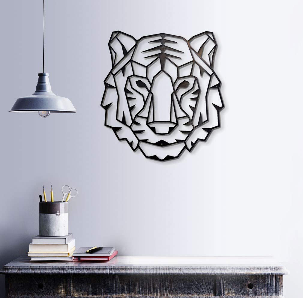 Statue Tigre En Métal - Décoration Intérieure, Figurine Table ART SMART