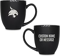 Vista 47 de Rico Industries NCAA Primary - Taza personalizada de 15 onzas, color negro mate, para bebidas calientes o frías Tigres del Estado de Aplastar