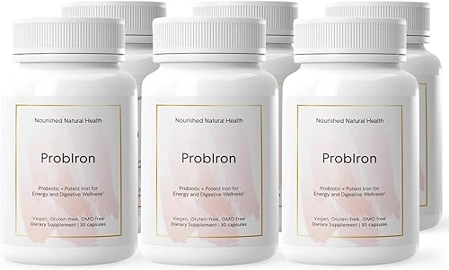 Miniatura 9 de Nourished Natural Health ProbIron - Suplemento probiótico + hierro para mujer potenciado con vitamina C y cobre, fórmula vegana para energía