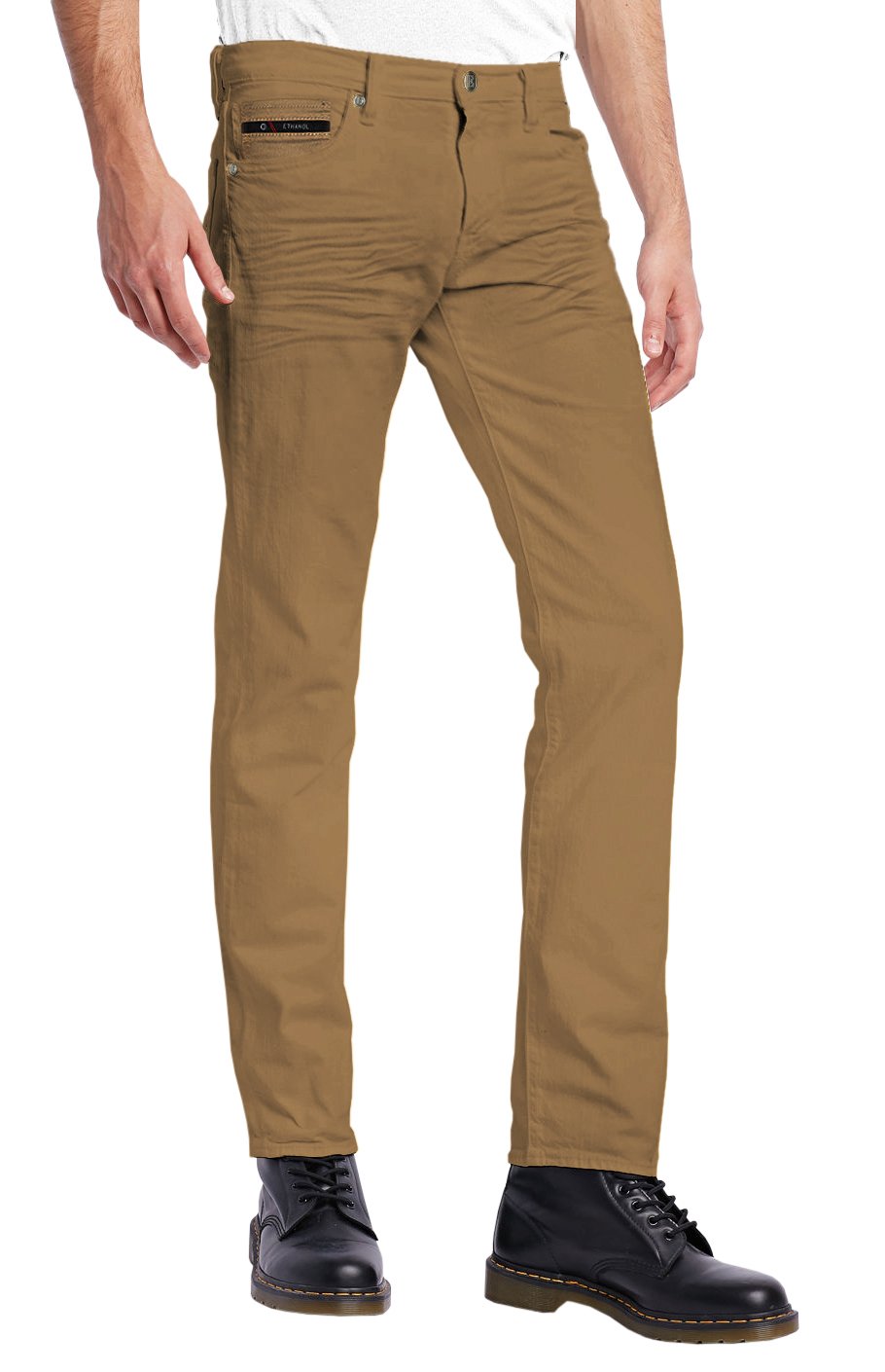 ETHANOL Mens Super Stretch Slim Fit Trousers with 5 Practical Pockets Design Pants