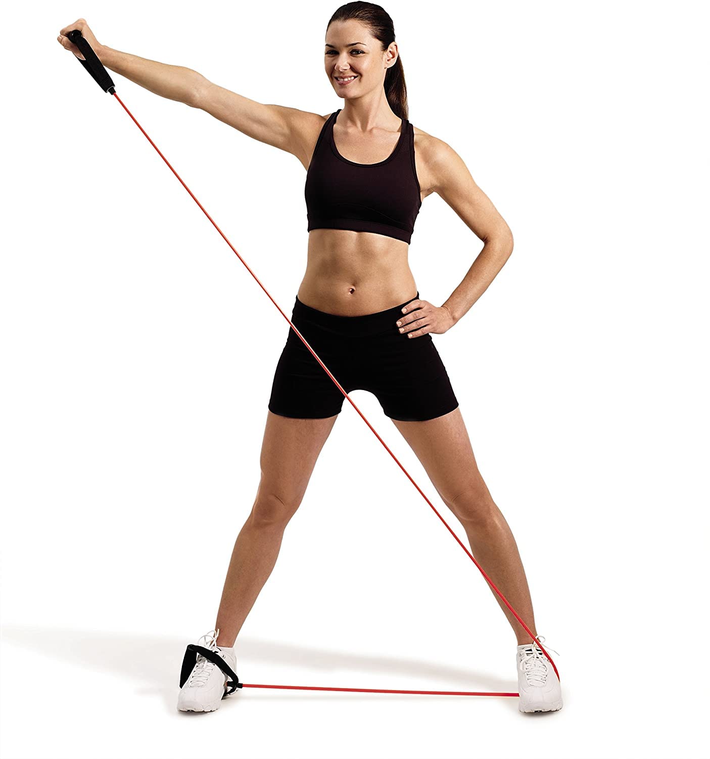 Premium Single Toning Tube Resistance Band Exercise Cord with Comfort Handles Resistance Tube (B0BTPJHG57) Amazon Price History, Amazon Price Tracker