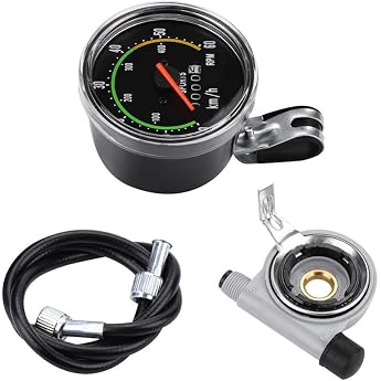 Bicycle Speedometer with Wave Bicycle Speedometer Analogue Mechanical Speedometer Bicycle Computer Bicycle Speedometer Waterproof Odometer Cycling Stop