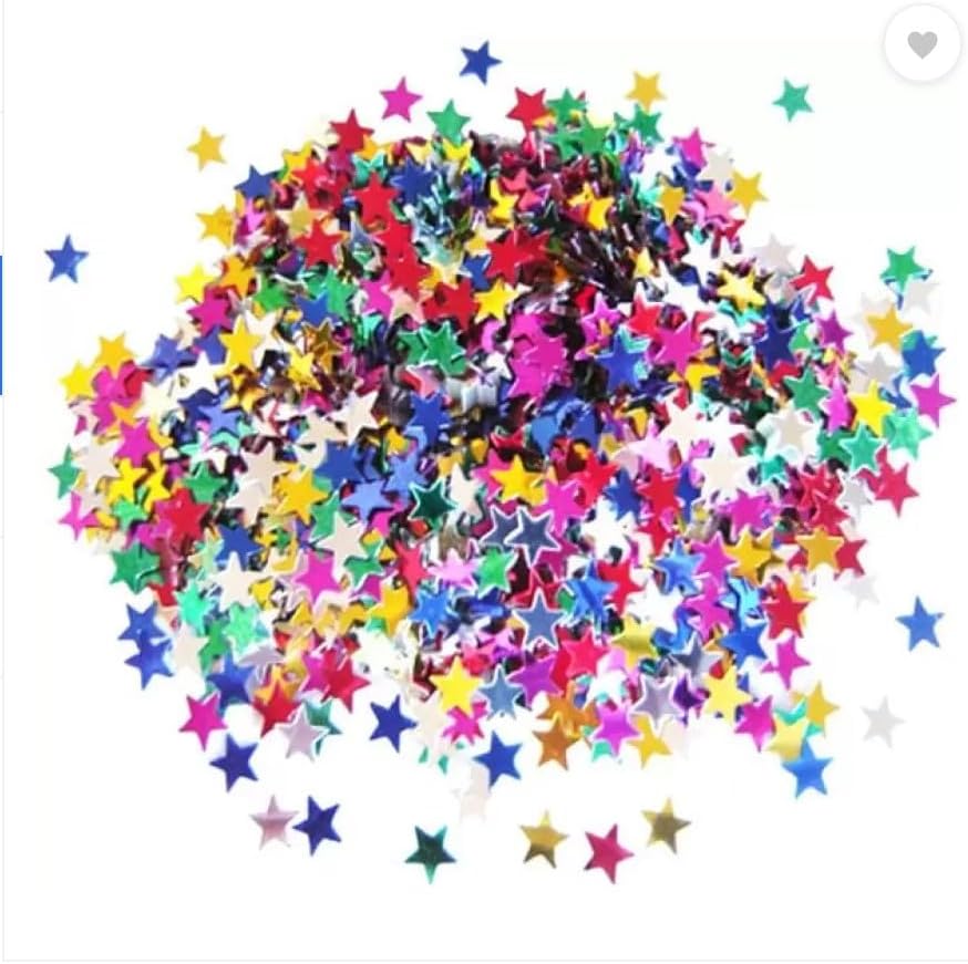 Artool Star Shaped Glitter for Resin Art, DIY School Project Set of 12 (Asoorted Colours)