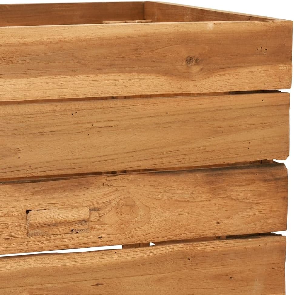 Large 59.1"x15.7"x15" Recycled Teak Wood Raised Garden Bed Rustic Brown Rectangular Elevated Planter Box with Steel Shelf for Balcony Patio Outdoor Herb Flower Vegetables