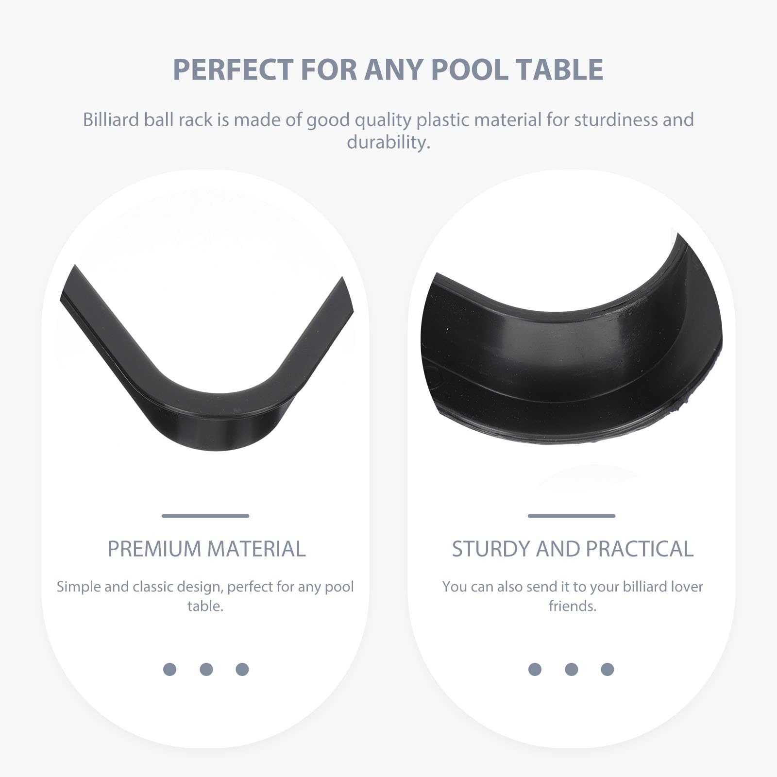 HANABASS Triángulo De Billar De Plástico para Mesa De Pool Organizador De Bolas Estándar Juego De Billar Accesorio De Soporte para Bolas 2 Piezas 12.59X11.14X1.37In