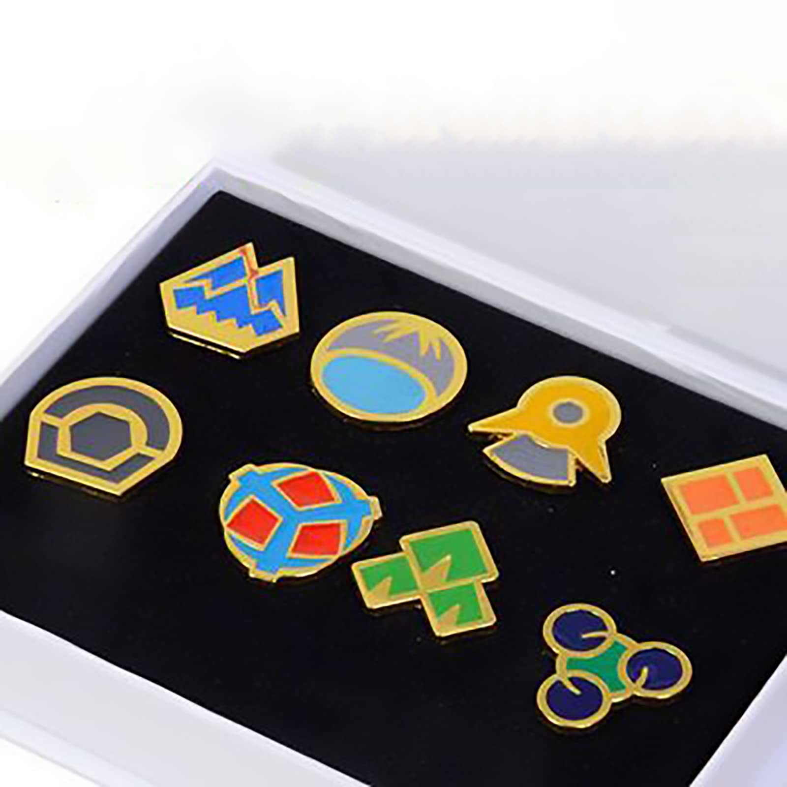 YUANstore Applicable to Generation 1-6 Badge Collection Box, Game Collection Set of 8PCS, Gift for Boy and Girls
