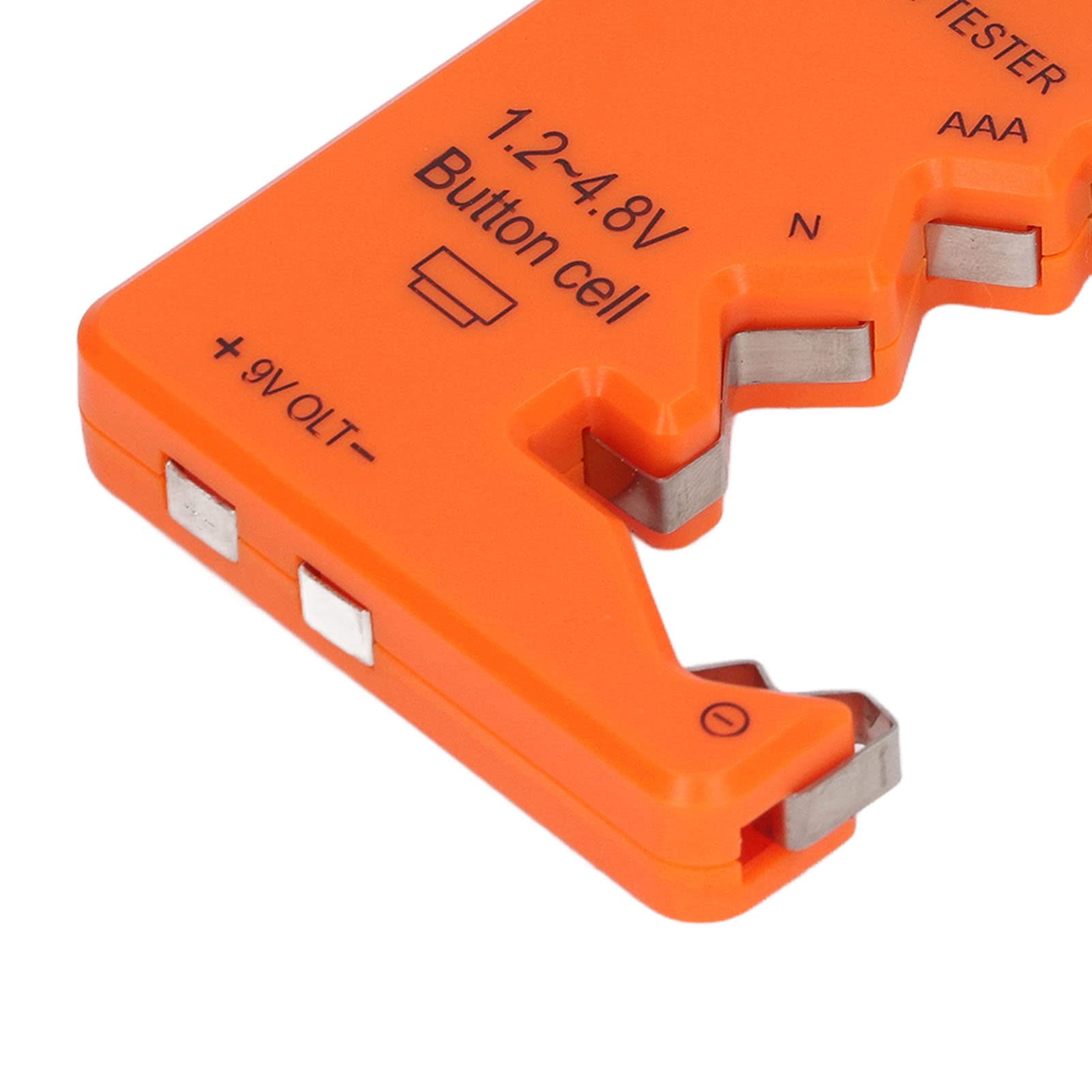 Tester Baterii, Wyświetlacz LCD Uniwersalny Kontroler Baterii do Baterii AA AAA 6F22 9V 1,5V, Tester Baterii do Baterii Domowych - Smal Electrical Equipment (Pomarańczowy)