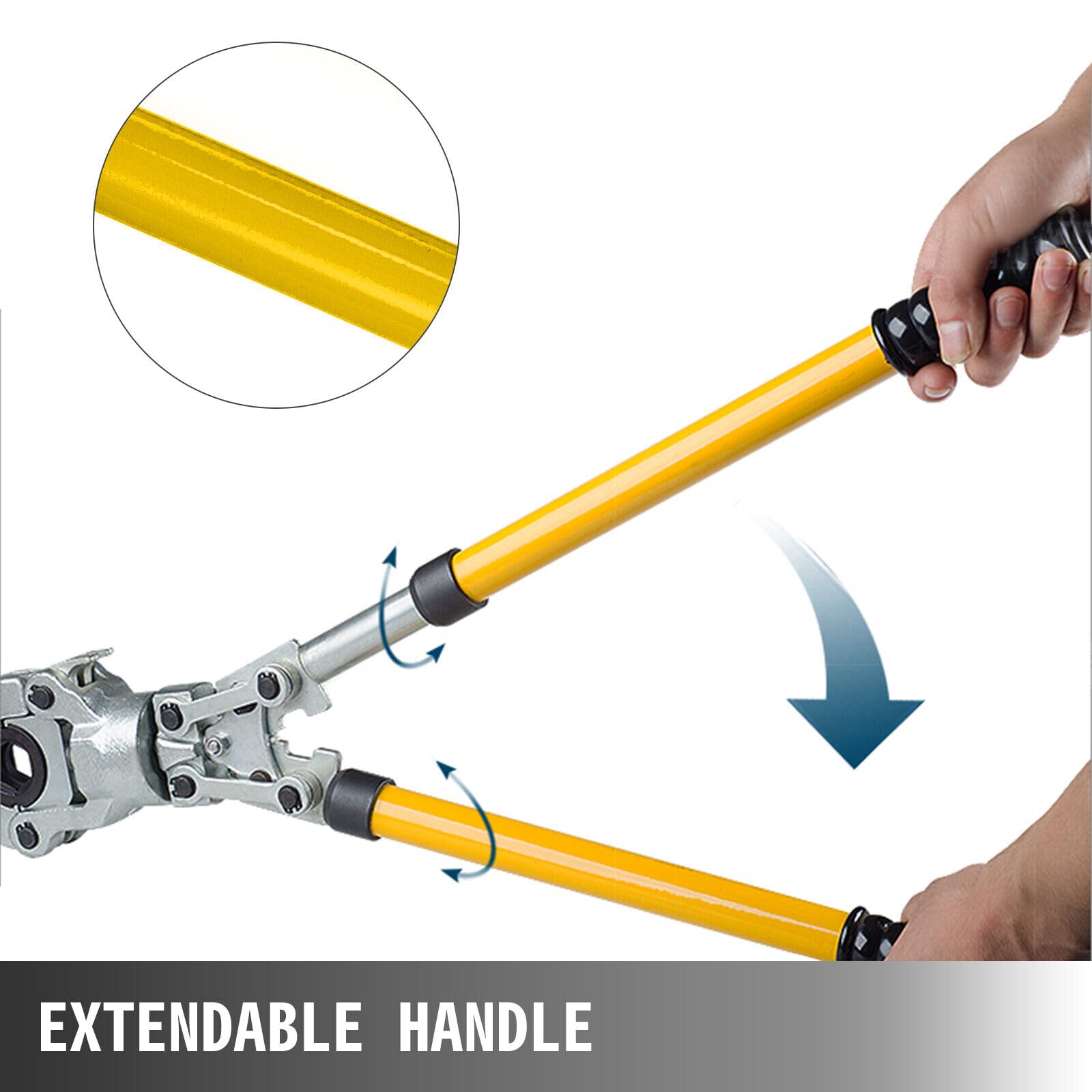 TANIASHOP Pinza Crimpatrice Manuale Pressatrice per Multistrato con Testa Rotante a 360° Pinza per Serra Pinza Crimpatrice idraulica con Matrici Φ 16-20 mm-26 mm-32 mm per Tubo PEX