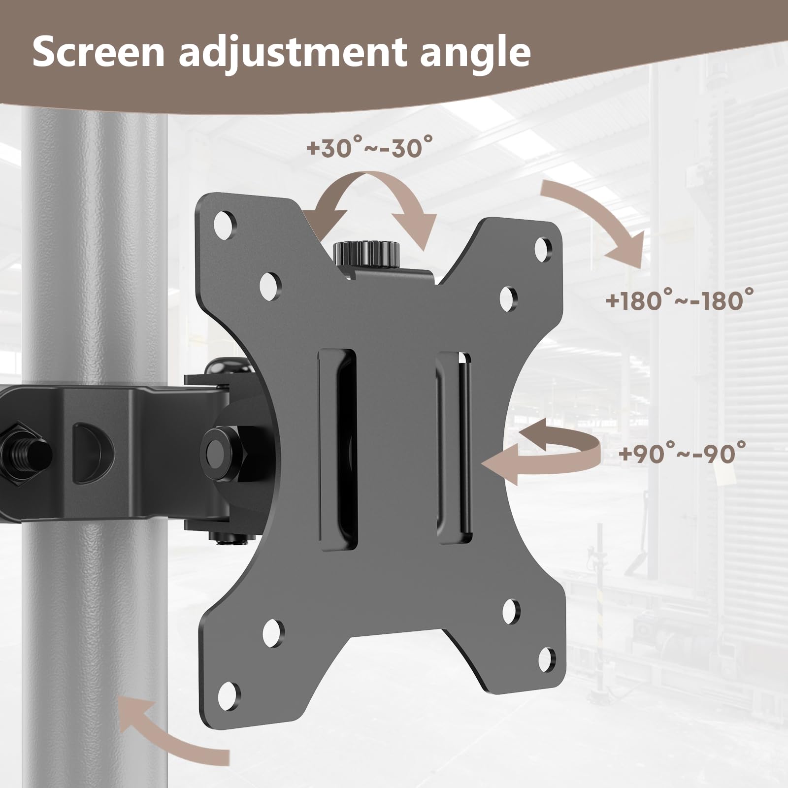 WORLDLIFT Supporto universale per schermi da 17"-32" Supporta fino a 8 kg, braccio per monitor a movimento completo compatibile con piastra VESA 75x75 e 100x100 mm