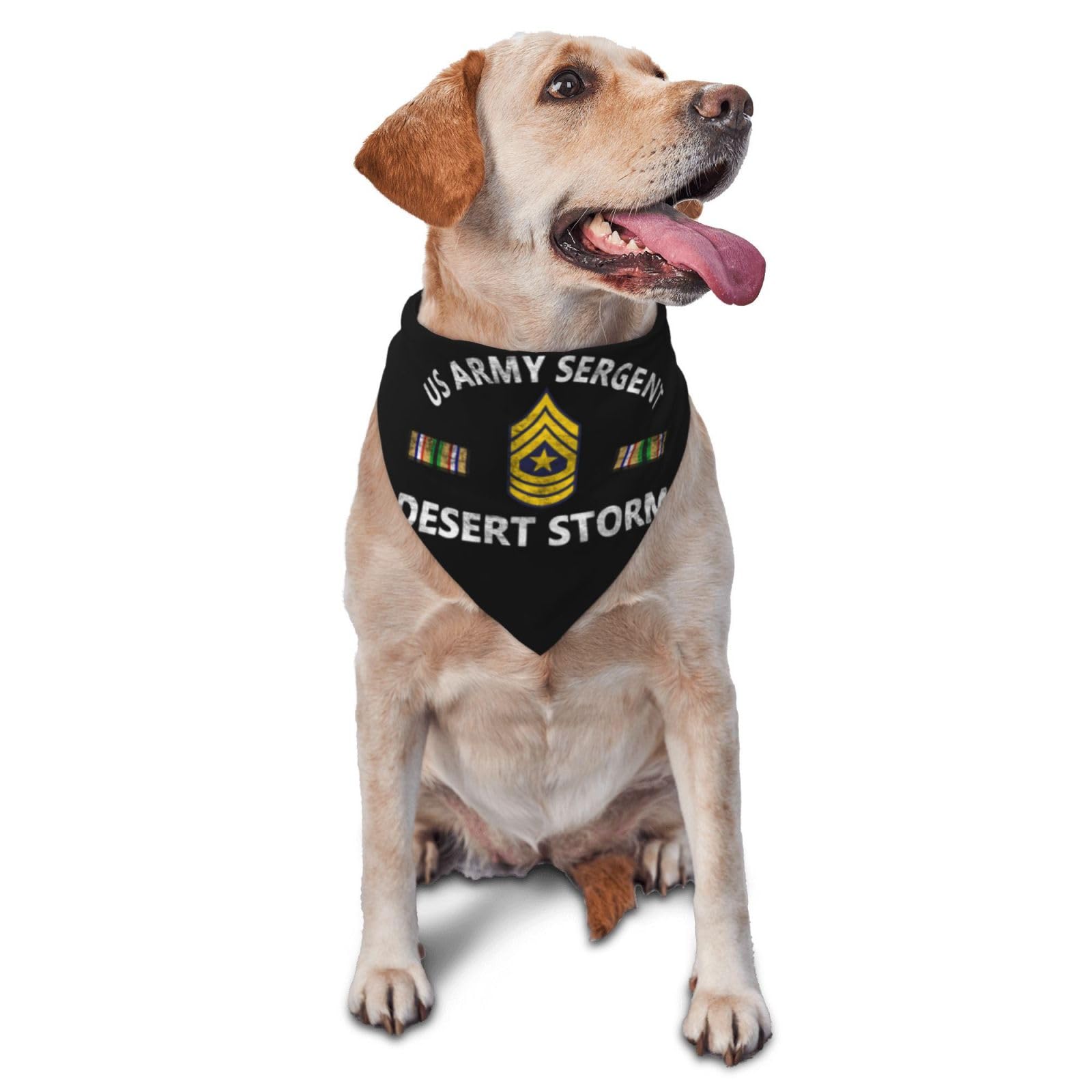 Us Army Sergent Desert Storm Dog Scarf Pet Bandana Cat Pet Bibs