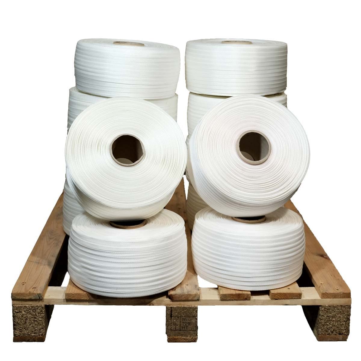 TECPLAST Lot de 12 Feuillards de cerclage tressés LFT2 13 mm x 1100 m dont 2 OFFERTS - Feuillard Haute Résistance 350kg