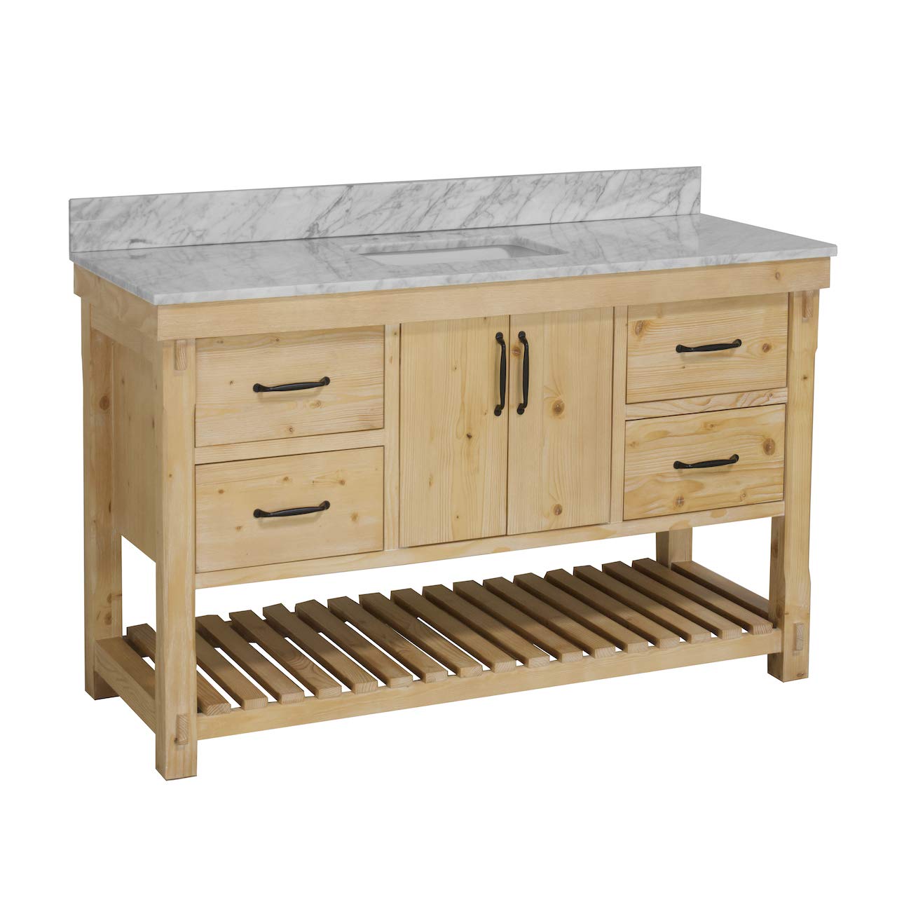 Buy Birmingham 60inch Single Bathroom Vanity (Carrara/Driftwood