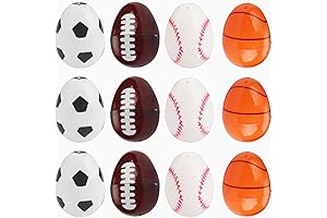 12pcs 2.3" Printed Plastic Sports Eggs