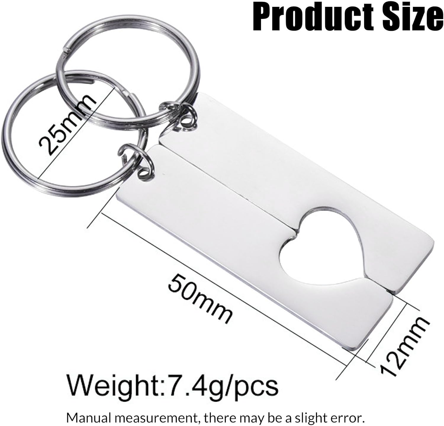 Valentine's Day Gift Personalized Couple Keychains Engraved Date/Text/Name/logo, for Boyfriend Husband Men - Image 4