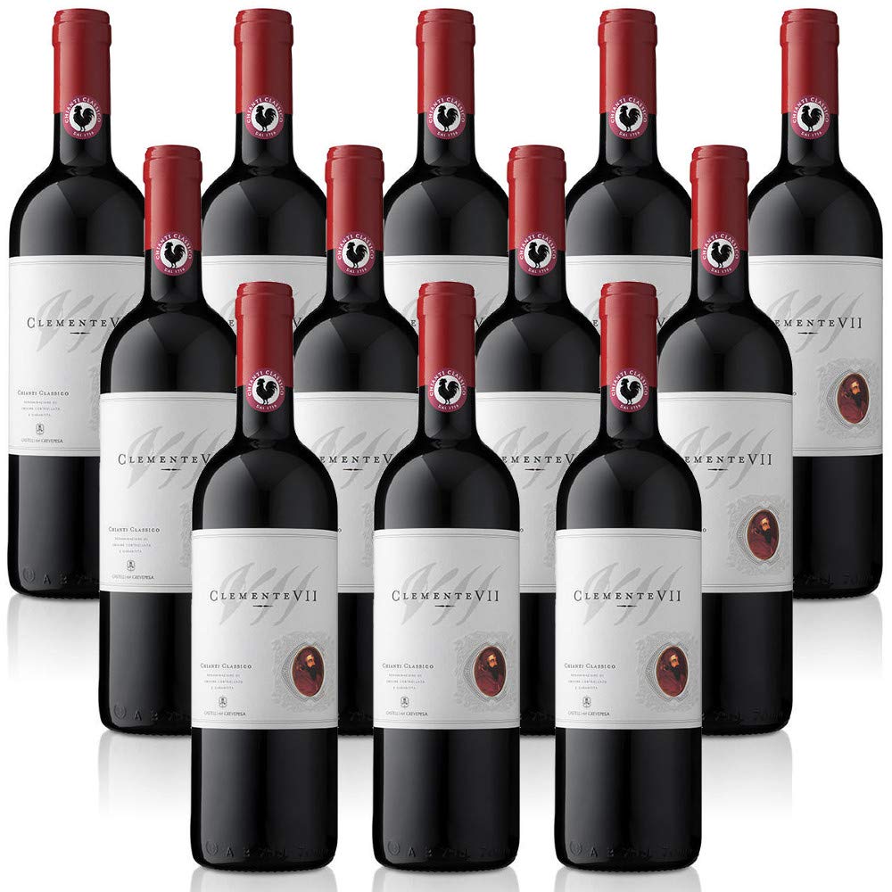 Chianti Classico Docg Clemente Vii Castelli Del Grevepesa Clemente Vino Rosso Italiano (12 Bottiglie Cl. 37,5)