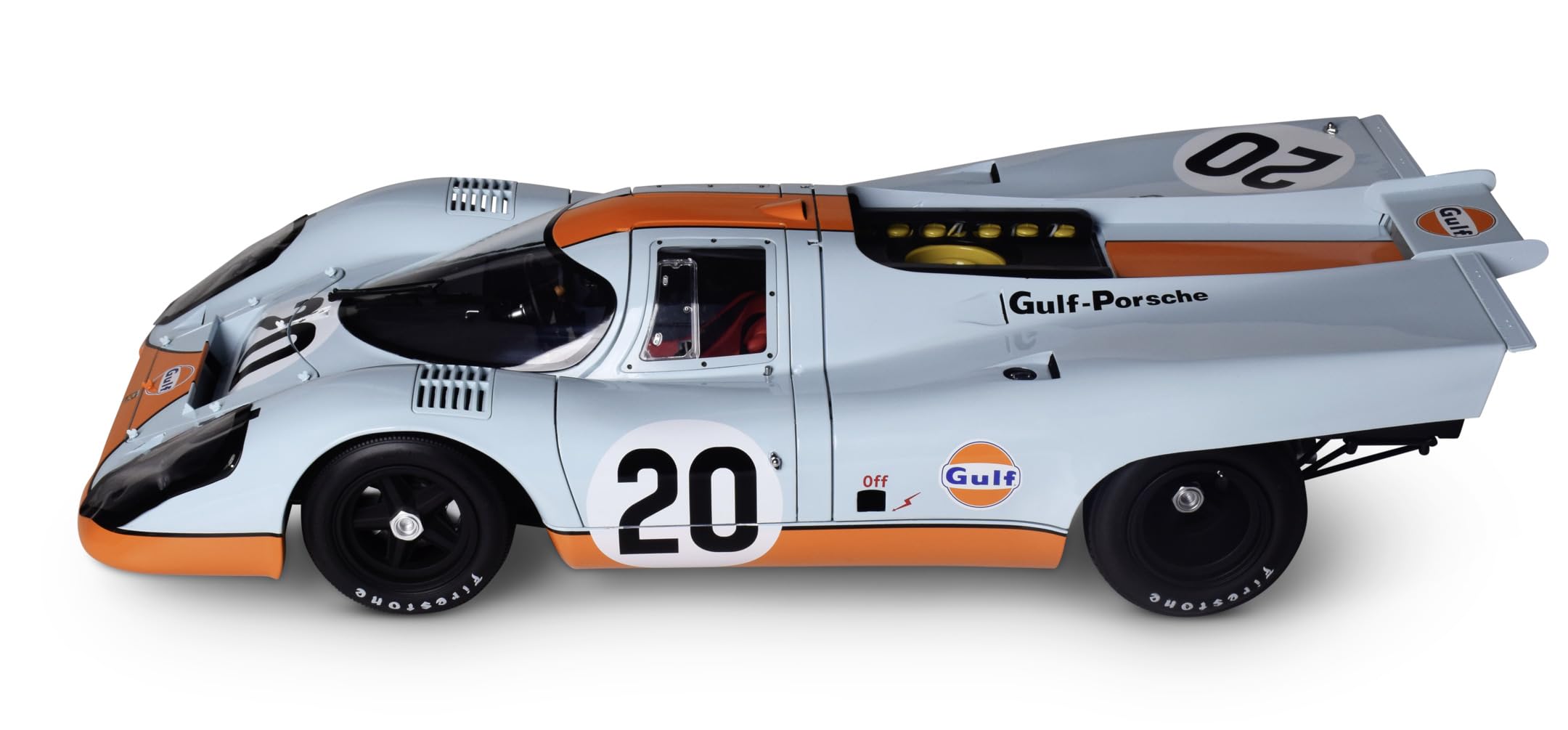 IXO Porsche 917KH #20 Golf - modelarstwo, zestaw do budowy modeli metalowych, czerwony, zestaw do montażu z funkcją oświetlenia