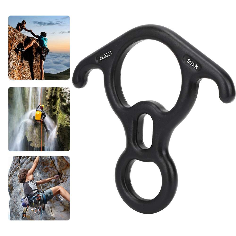 MAGT Abseilachter, 50KN Hochfester Ochsenhorn Abseilgerät Klettern 8 Descender Kletterausrüstung Sicherungsgerät für Klettern Bergsteigen