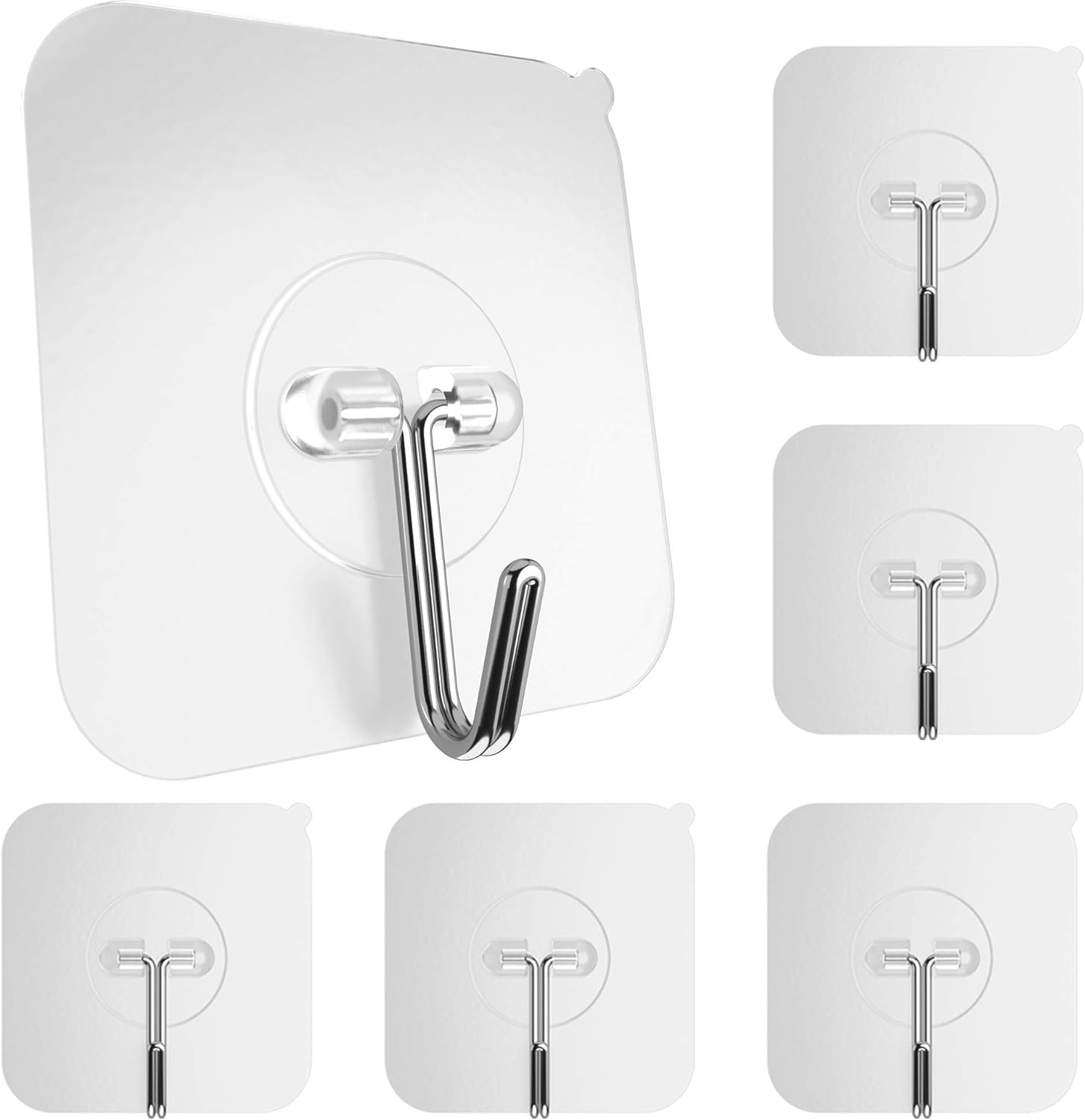 GLUIT Adhesive Hooks for Hanging Heavy Duty 22 lbs Robe