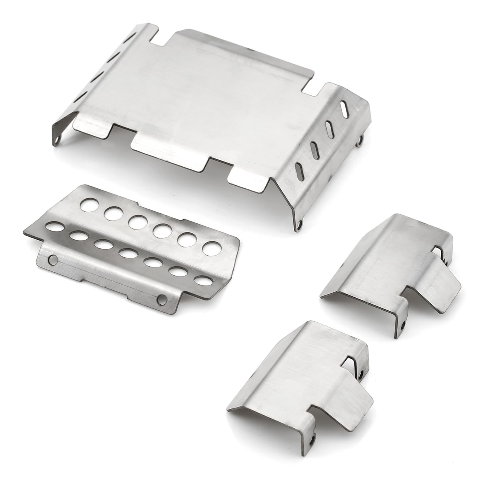 Stainless Steel Chassis Protection Guard Plate RC Upgraded Parts for FMS FCX10 1/10 Crawler RC Car